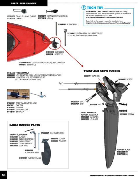 hobie kayak parts catalog